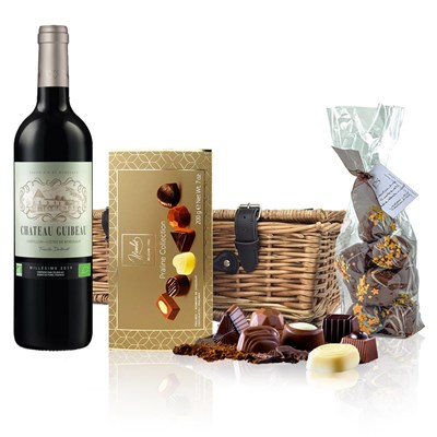 Chateau Guibeau Bordeaux Wine 75cl Red Wine And Chocolates Hamper